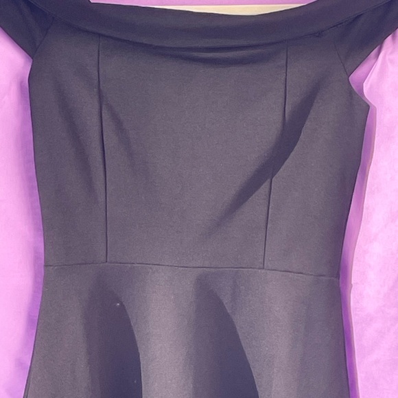 Lulu’s Off the Shoulder Black Mini Dress Size: Medium - Picture 2 of 12